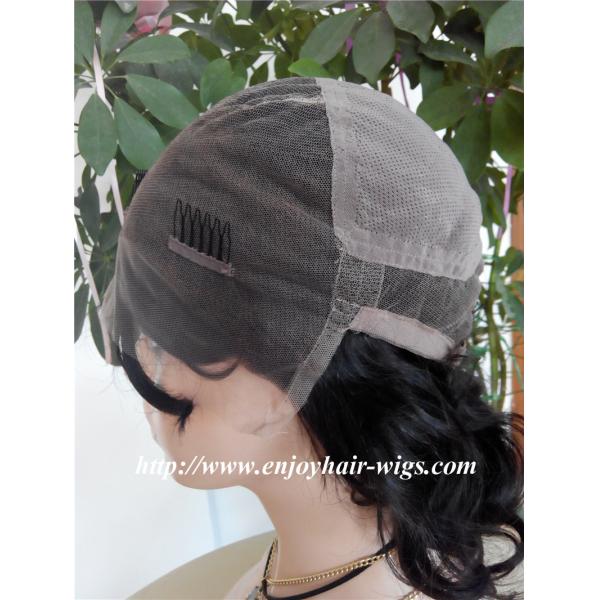 Human hair full lace wig 10