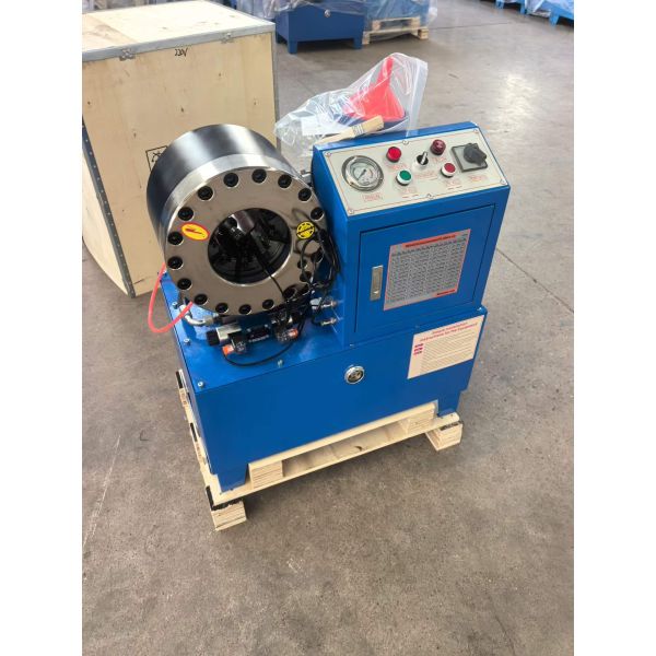 2 DX68 Model Blue Color Electric Hydraulic Hose Crimper Without Fast Change Mould Tools From 6mm To 51mm Different Voltage 10 Dies Accuracy And 200 Pcs Per Hour Efficiency