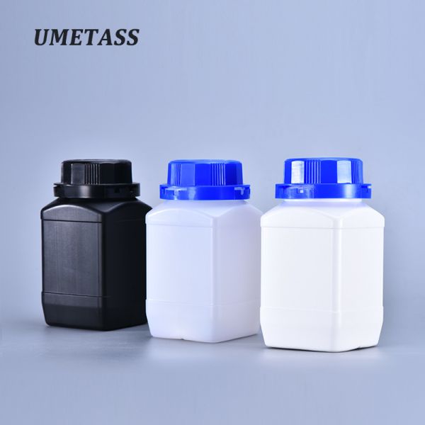 Custom 250ml 500ml 1L Wide Neck Plastic HDPE Bottles with Inner Lid Bottles for Chemical Powder Storage & Transportation