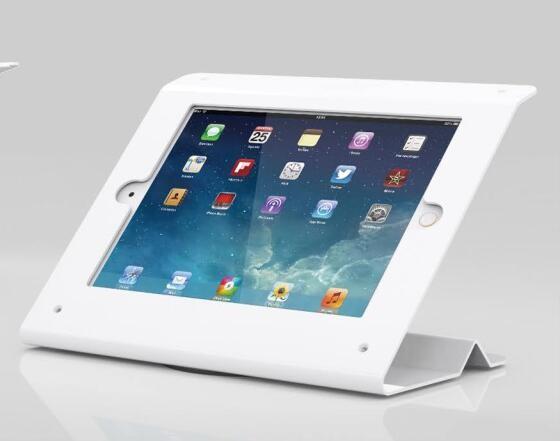 COMER anti theft lock tablet counter-top display mounted 360 degree rotating tablet stand for digital retail stores