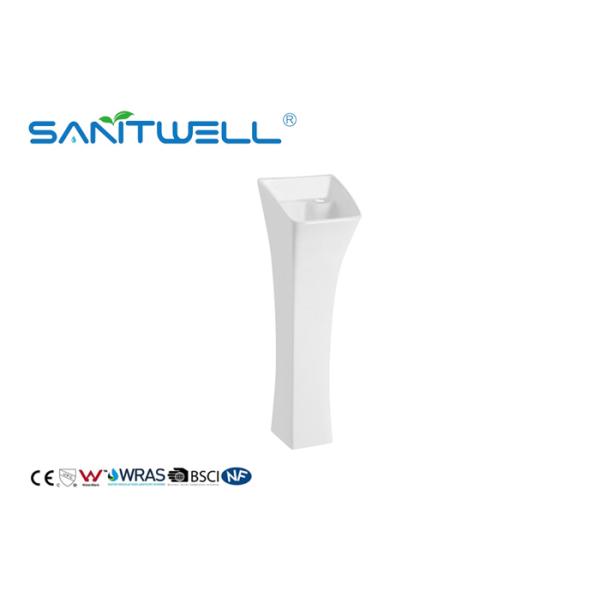 Popular Models Self Cleaning Glaze Ceramic Hand Wash Basin With Pedestal For Bathroom