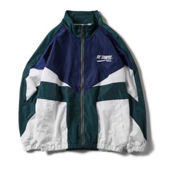 Revestimento de bombardeiro da trilha do esporte de Autumn Street Color Stitching Women Hip Hop