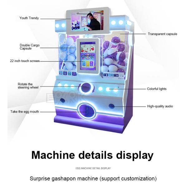 Large-Scale Commercial Coin-Operated Double Gashapon Machine With Advertising Screen