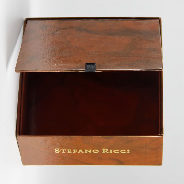 Luxury Electronic Product Packaging Wood Grain Flip Lid Gift Box With Hand Pulled Ribbon