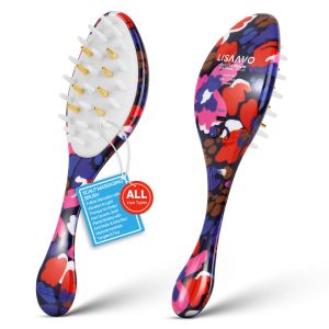 650nm Rojo LED de crecimiento del cabello peine EMS masaje eléctrico cepillo para el cabello 450mAh 3.7V batería