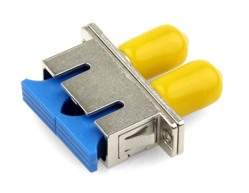 Fiber optic sc to st adapter, Metal Hybrid Fiber Optic Adapter, Female To Female REACH SvHC Compliant