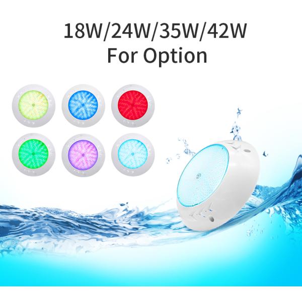 12V 18W - подводный свет IP68 бассейна изменения цвета RGB света бассейна 42W с удаленным