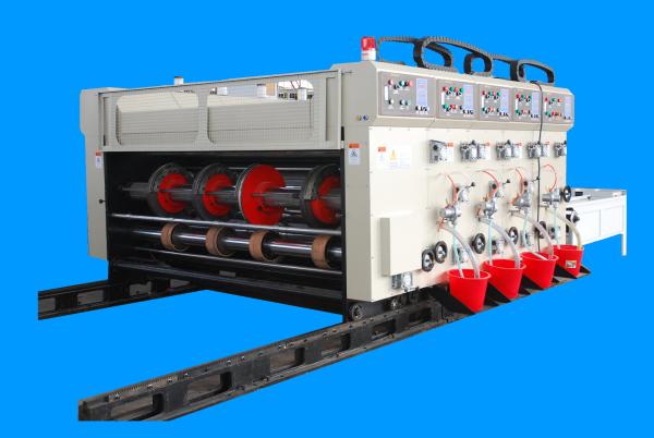 Chrome Surface Grinding Chain Feeding Four-color Flexo Printing Carton Slotting Machine