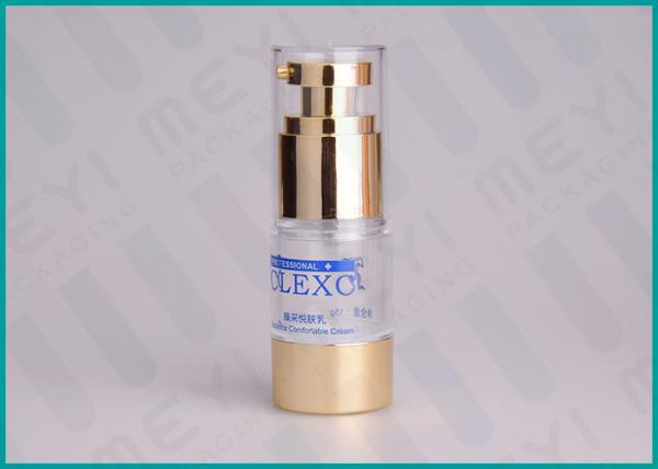 Plastic Airless Pump Cosmetic Packaging , Various Volumes Foundation Pump Bottle 