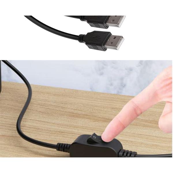 1 Female to 2 Dual Male USB Y Splitter Printer Sharing Switch Cable for Printer Scanner Speaker Keyboard Mouse