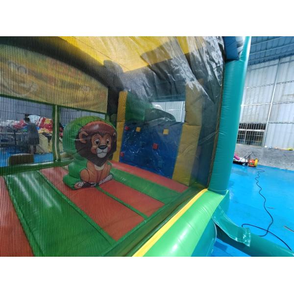 На улице подскакивающий дом с горками джунгли животные надувный подскакивающий замок с горками комбинированные двойные горки для аренды