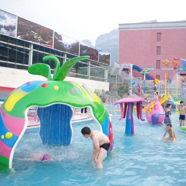 Fibra de vidro baldes de parques aquáticos multicoloridos brinquedos de spray de parques aquáticos