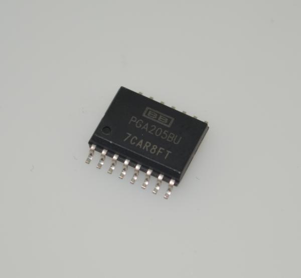 PGA205BU Programmable Gain Amplifier 1-1000x Gain Range 1MHz Bandwidth ±18V Supply 0.01% Gain Error DIP-16 -40°C to +85°C