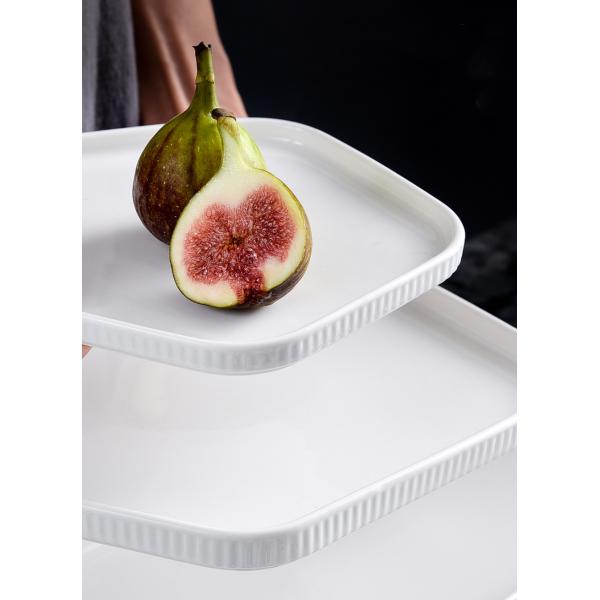 Irregular Solid Contemporary Pure White Porcelain Plate Gifts