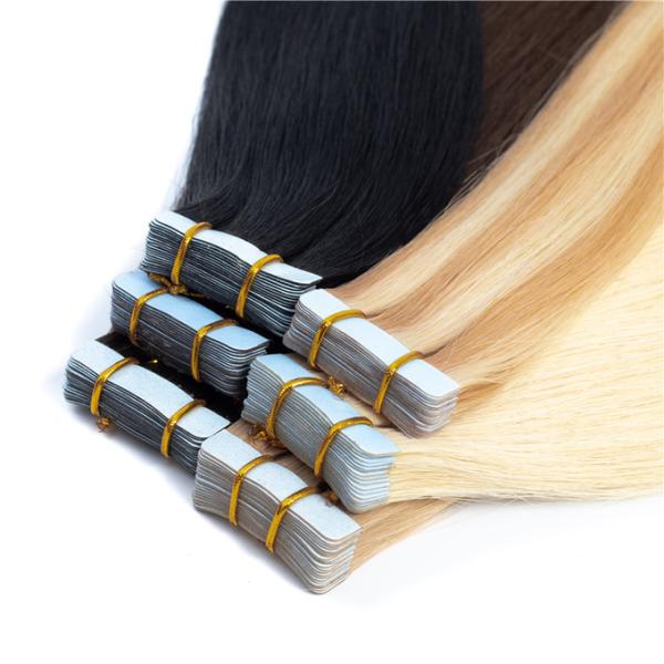 18 Inch Human Hair Extensions Blonde Reusable Real Hair Clip In Extensions