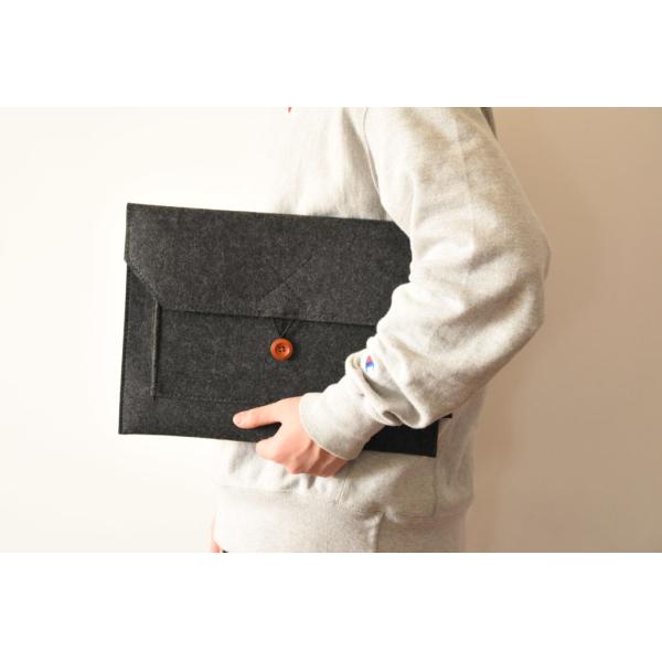Tablet Sleeve Case Felt Laptop Bag With Zip Pocket Handbag For IPad Pro 12.9''