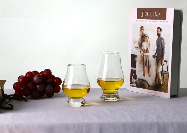 Airlines Hand Blown Lead Free Crystal Whiskey Glasses 210ml ODM