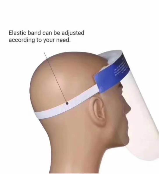 Dust Proof Disposable Full Face Shield 100% PET Material Prevent Scratches