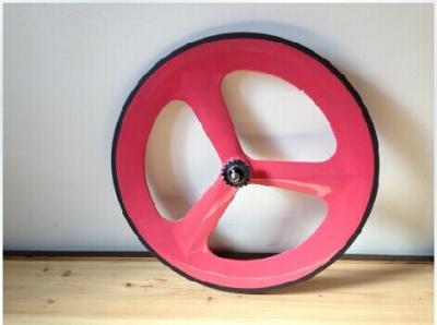 YOUNGFANBIKE popular red Cheap 700c  /3-spoke carbon clincher wheel for road &track bike
