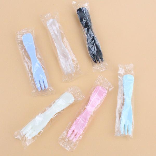 Straight Style Disposable Plastic Cake Fork for Fruit Dim Sum and Other Foods