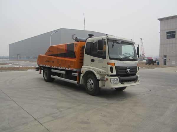 18m Truck mounted Concrete Boom Pump , Concrete Boom Pump Truck Fast Speed