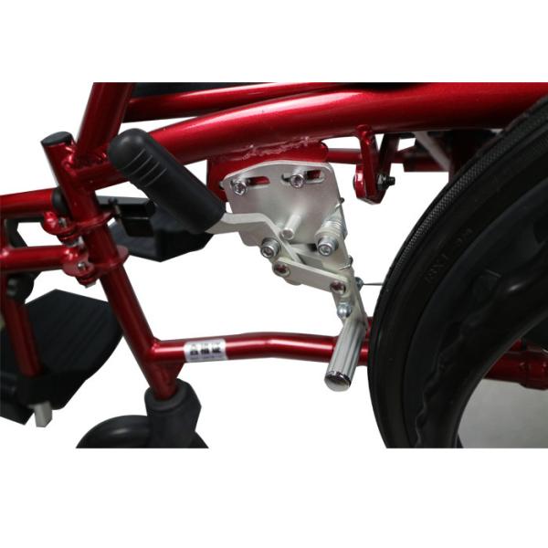 W485 19 lightweight folding detachable manual aluminum transport chair with swing away footrest