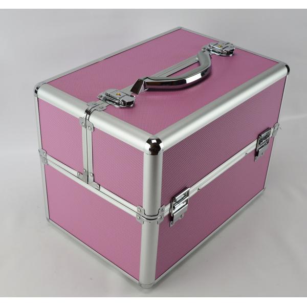 Коробка поезда макияжа Multi ABS диаманта цвета алюминиевая, случай тщеты Protable косметический