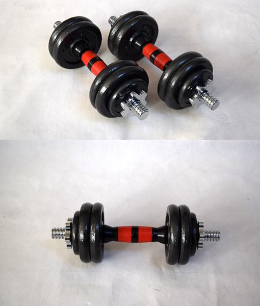 10kg -60kg adjustable black painting dumbbell with collars  for sale