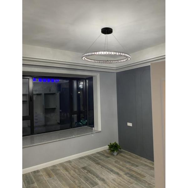Black Crystal Chandelier For Living Room Long Luxury black chandelier stair(WH-CY-209)