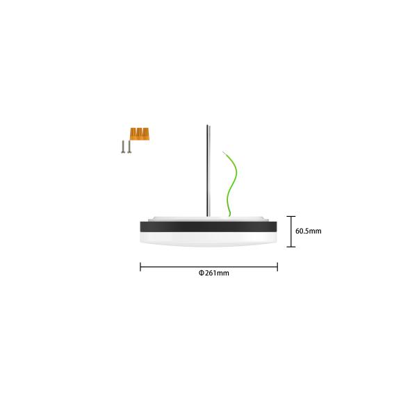 50000 Hours Working Time 10inch LED Ultra Slim Integrated Ceiling Light 15W 5CCT CL-E1015