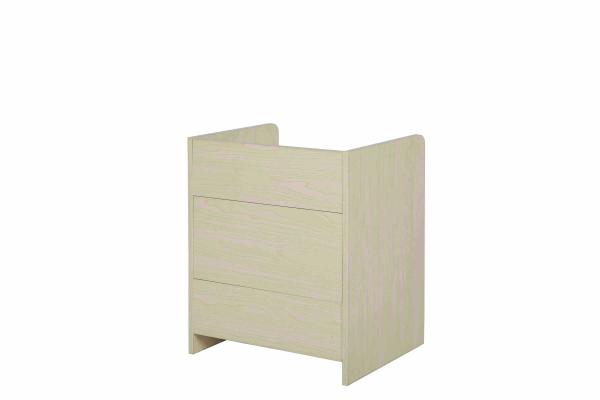 Durable Wooden White Small Night Stands 3 Tier Shelves Environment Friendly  