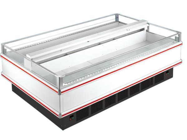 Congelador comercial da ilha vermelha do supermercado R22 para o mercado/retalho