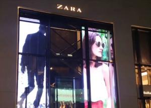 High Brightness P5 Transparent LED Screens Glass Video Wall For Shopping Mall