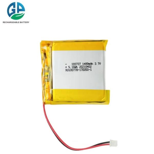 High Discharge 30C Max60C Li Ion Batteries 103737 3.7v 1400mah Rechargeable Lithium Ion Li-Polymer Battery