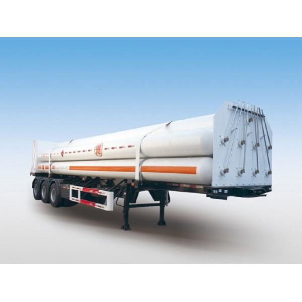 9 Tubes 3 Axles Lh2 Tube Skid LPG Semi Trailers For 21000L CNG