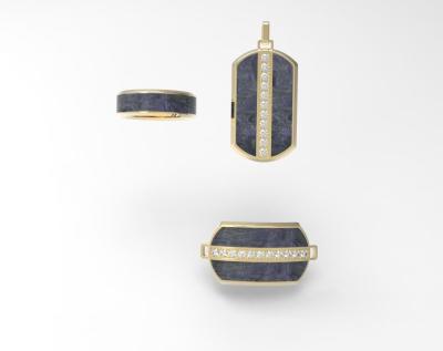 Les bijoux en fibre de carbone avec bagues, pendentifs et bracelets pour hommes sont conçus pour les hommes et les femmes