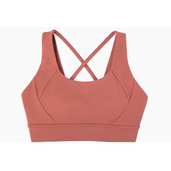 Criss Cross Back Padded Strap Sports Bras For Women Yoga Fitness Tops
