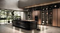 Laque à haute brillance de luxe armoires de cuisine modernes pour la maison