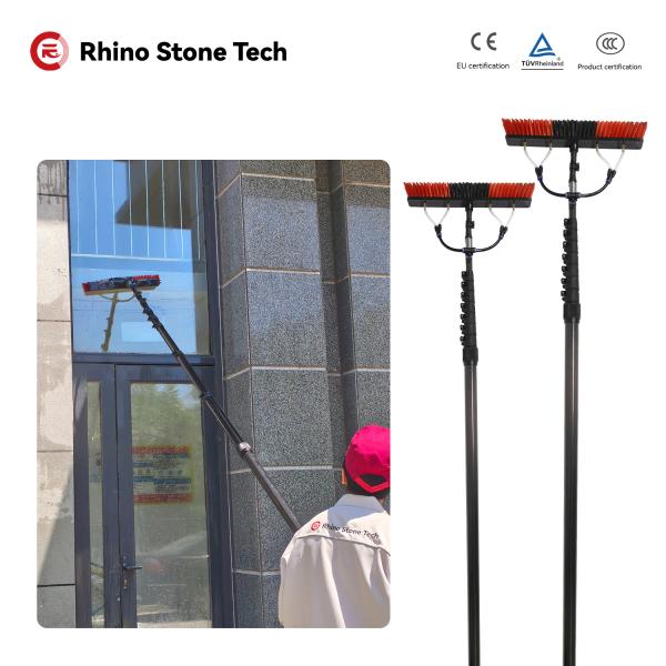 Solar Arrays​ Water Fed Pole Rooftop Solar Panel Cleaning Telescopic Brush Odm