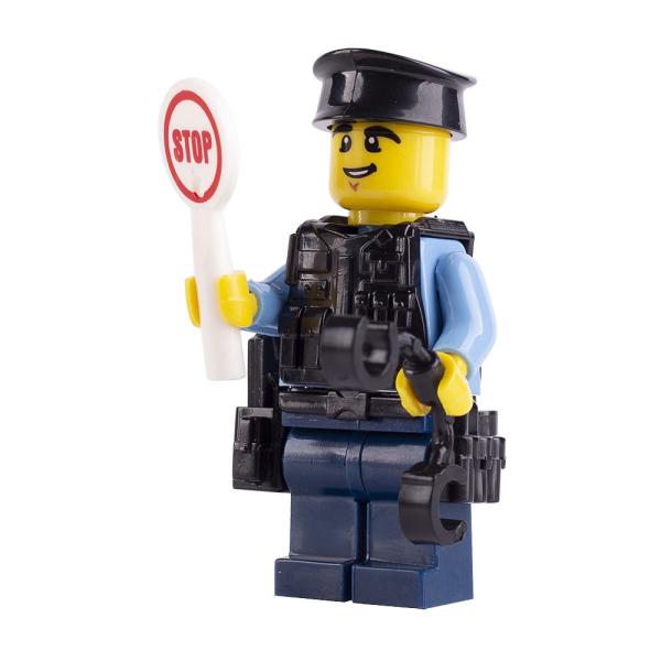 MOC character career model policemen accessories city traffic police mini figures building blocks