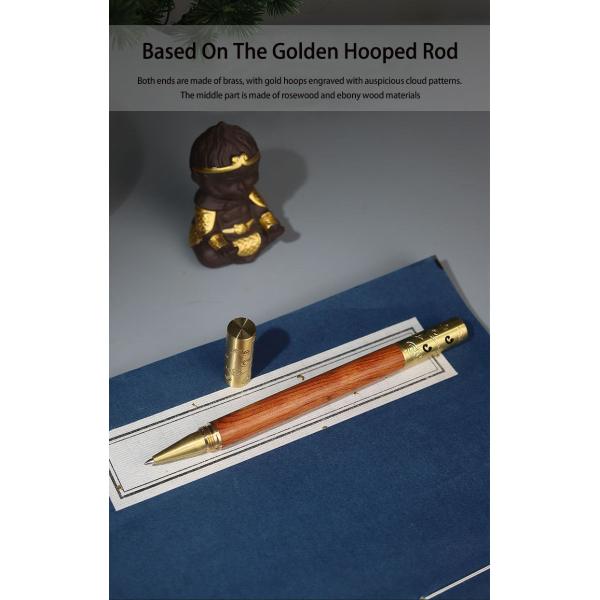 Gift Aromatherapy Roller Ball Pen Chinese Style Monkeyking Golden Cudgel Hooped Rod