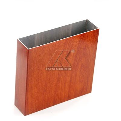 6061 T6 Square Extruded Beam Aluminium Alloy Tube Profiles Wood Grain Timber