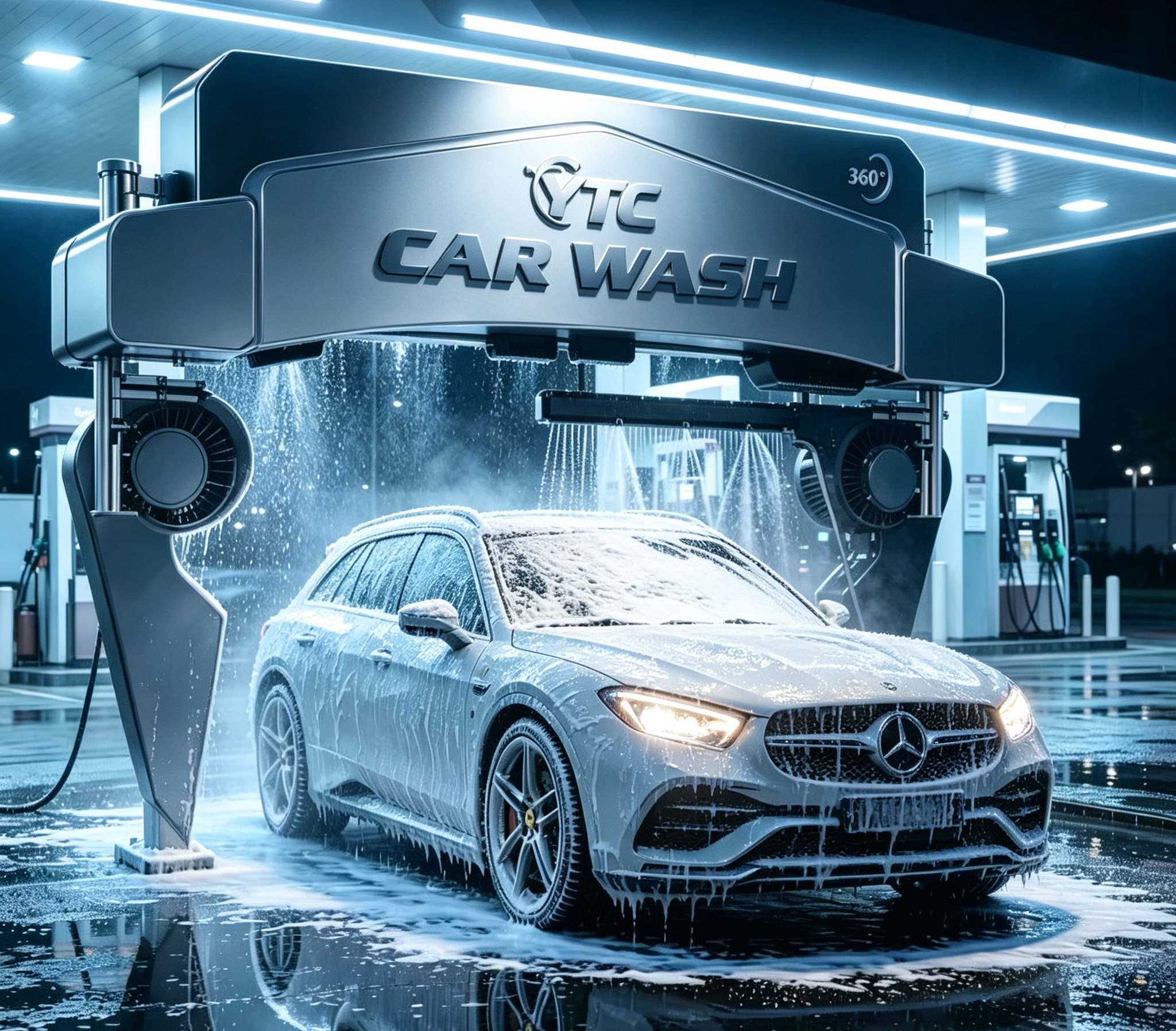 Automatic Electric Car Wash Machine 3 - 8 Minutes PLC Control With Touch Screen