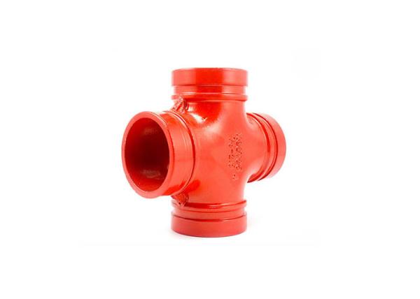 Medium Ductile Iron Coupling , Reducing Cross Pipe Fitting Shock Absorption