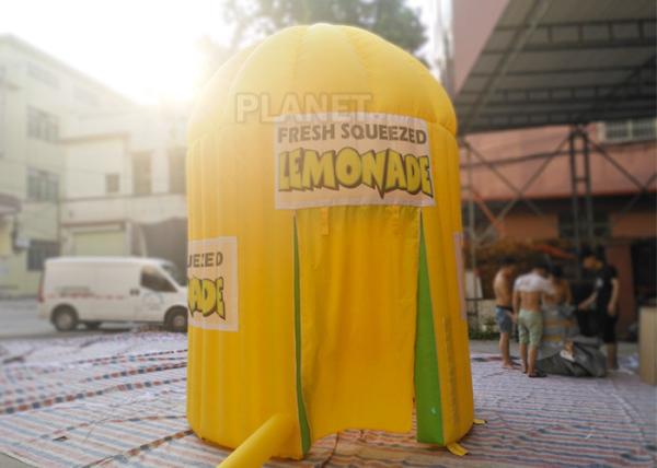 Altura inflável amarela do diâmetro da cabine PLT-063 3M da limonada de Oxford 4 M/