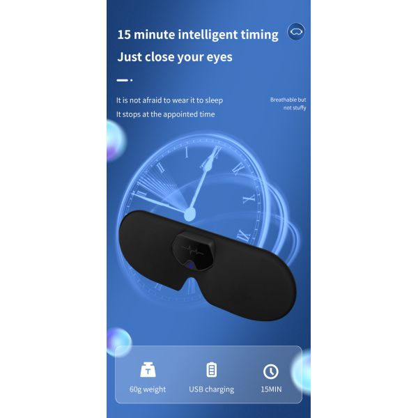 Wireless 3D Eye Massager with Multiple Massage Modes and Electric Heating for Eye Stress Relief