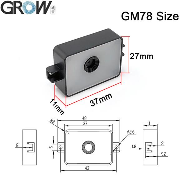 GROW GM78 Global Multi-code DC5V USB UART Interface 1D 2D Bar Code Qr Code Scanner Module Reader Поддержка чтения QR DM AZTEC PDF417