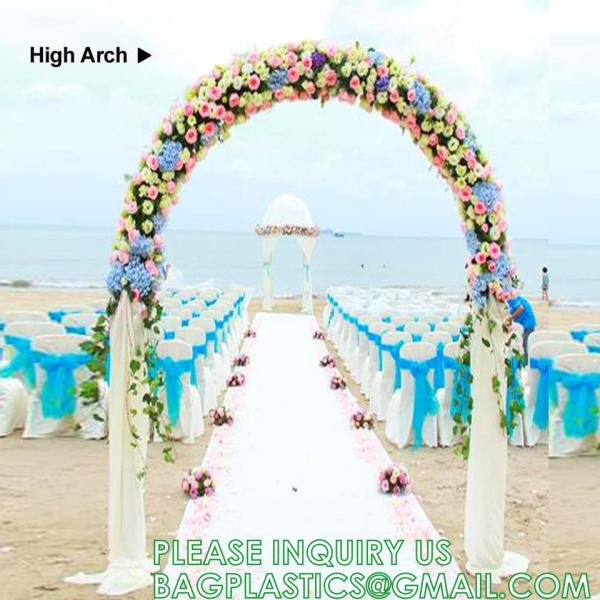 Metal Garden Arbor Wedding Arch, Combination for Various Climbing Plants, Rose Vines, Bridal Party Decorati