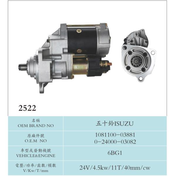 Komatsu Nikko Starter Motor High Torque Auto Parts 0-24000-03082 6BG1