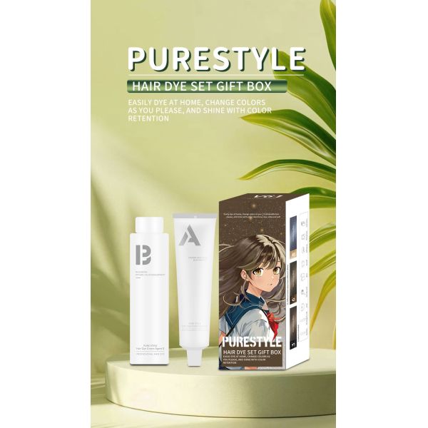Kit de coloration capillaire semi-permanente à domicile sans ammoniaque pour hommes et femmes, formule à base de plantes pour barbes